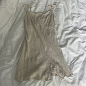 Princess Polly Nude Tie-Strap Mini Dress